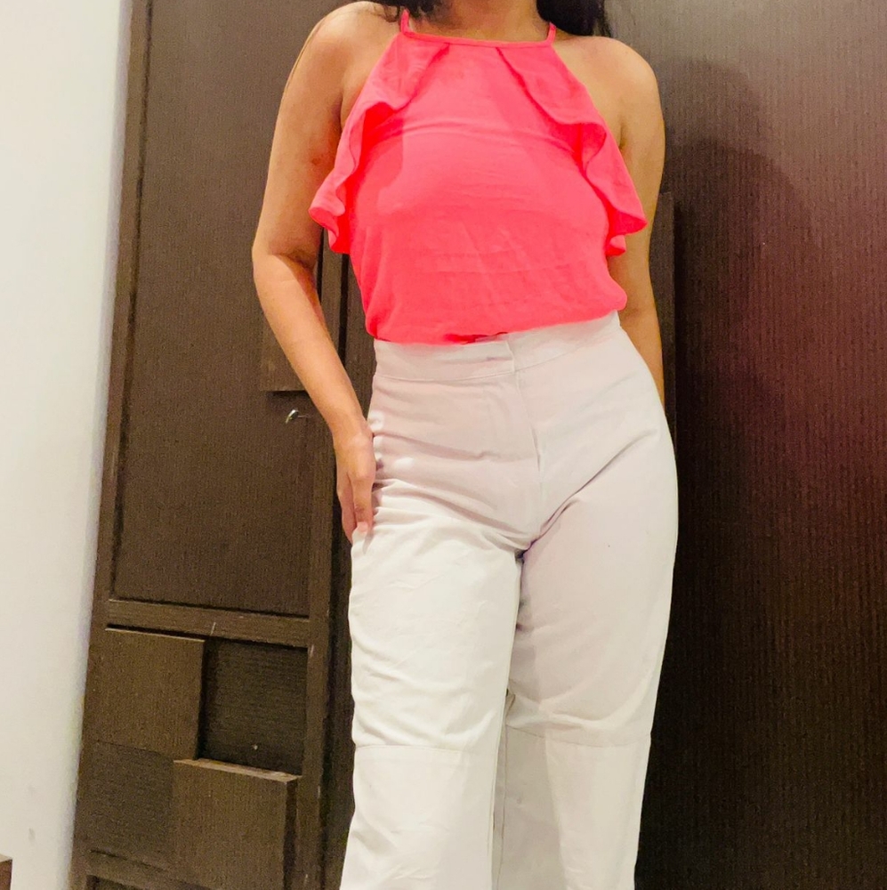 Neon pink halter neck top - Picture 3 of 15